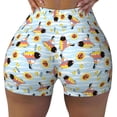 thumbnail image 2 of Balery Submarine With Fishes Undersea Pantalones cortos de entrenamiento estampados para mujer, sin costuras, ajustados, para gimnasio, yoga, correr, deportes, ejercicio activo, fitness.-Small, 2 of 8