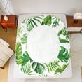 thumbnail image 5 of Manfei Palm Monstera Twin Sheet Set (3-Piece) Tropical Plant Green Beige Microfiber Decor For Kids, 5 of 7