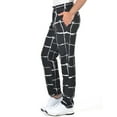 thumbnail image 2 of Men's Golf Tapered Pants Plaid Stretch Relaxed Fit Lightweight Flat Front Pant, 2 of 7