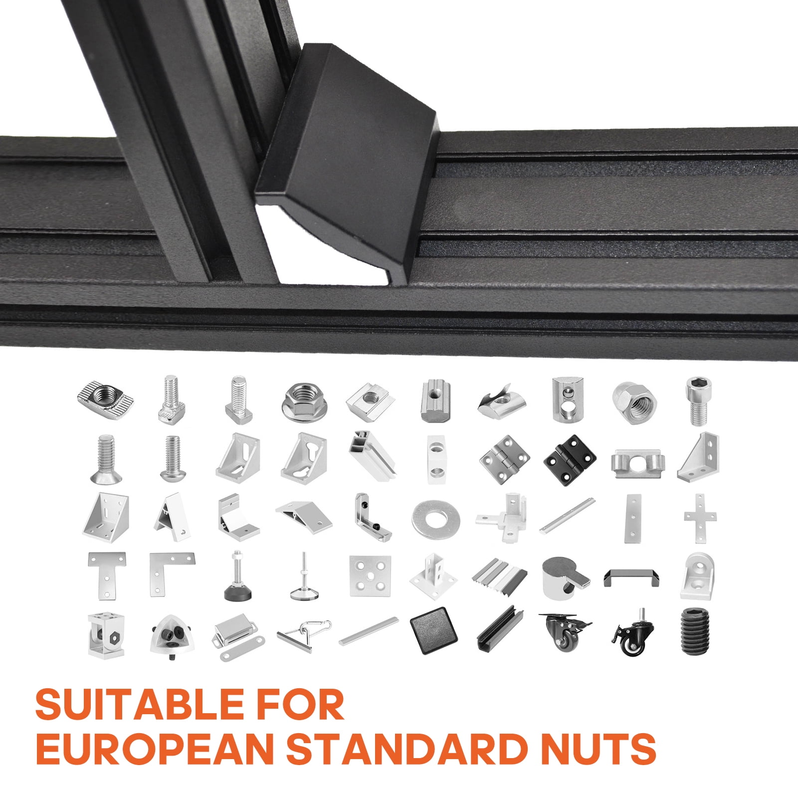 Aluminum Extrusion European Standard 2040 V Slot Anodized Linear