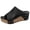 Black, variant on Clearence Women’s Wide Width Wedge Heel Slippers Thick Non-Slip Sole Fish Mouth Design Breathable House Sandals Cushioned Arch Support Casual Outdoor Shoes