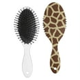 thumbnail image 2 of Giraffe Print Hair Brush - Round-Tip Bristles for Gentle Detangling, Anti-Frizz Paddle Brush for Women & Men, African Wildlife Design, 2 of 6