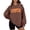 Coffee, variant on CAIVO Women Crew Neck Casual Letter Pumpkin Print Loose Sweatshirt Fashion Halloween Autumn Winter Tops For Daily Wear Long Sleeve Pullover Breathable Stretch Fall Streetwear