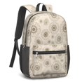 thumbnail image 2 of Sunflower White Pattern 17" Waterproof Oxford School Backpacks for Teens, S-Shape Padded Straps, for School, Travel, Hiking, Camping, 2 of 5