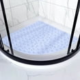thumbnail image 5 of Hiroekza Non Slip Shower Mat Fan Shaped 54x54cm Massage Texture Waterproof Bathroom Tub Security for Small-sized Apartment Hotel Light Blue, 5 of 6