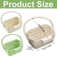 thumbnail image 2 of Hanging Kitchen Colander with Handle, Retractable Sink Drain Basket - Space Saving Strainer for Pasta Fruit and Vegetable Washing (Beige), 2 of 9