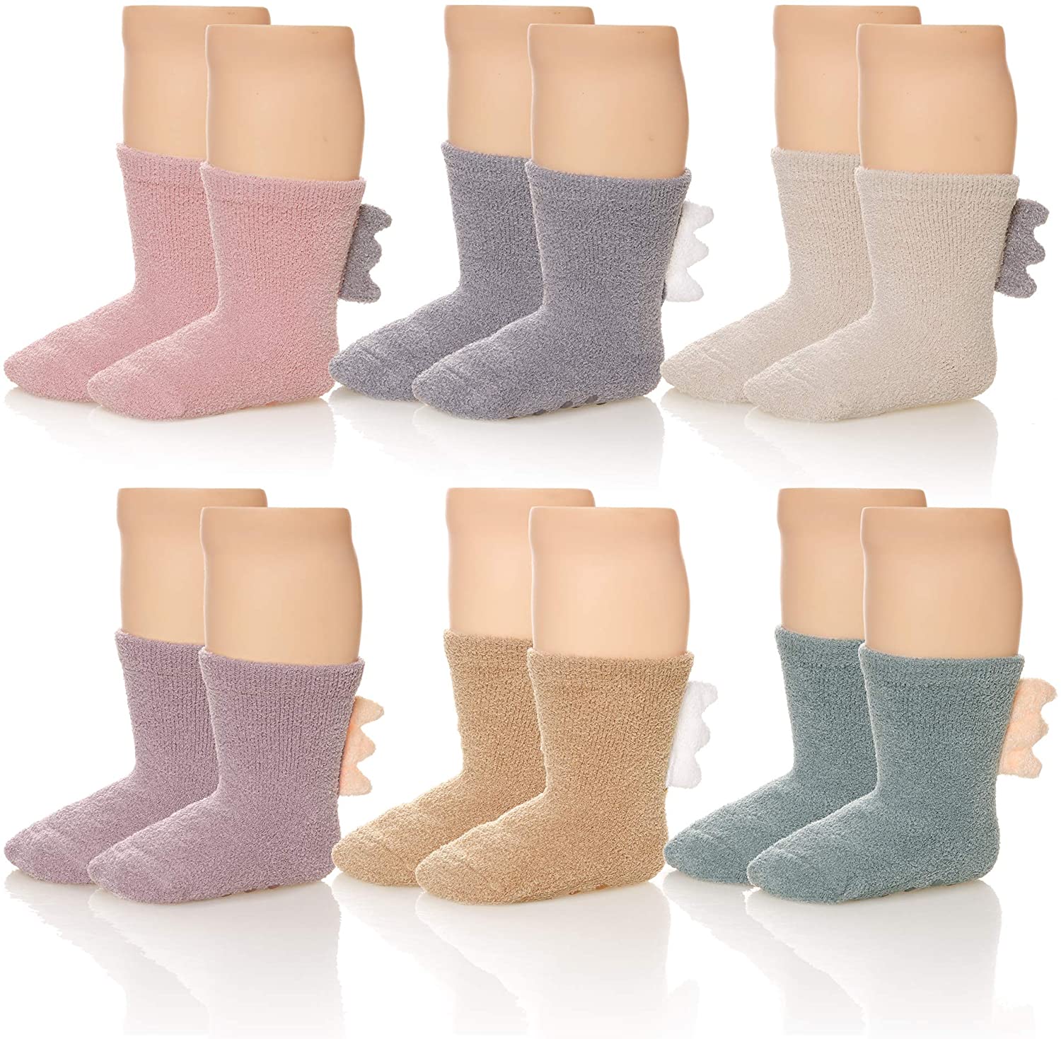 Baby Toddlers Boys Girls Fuzzy Slipper Socks Antislip Kids