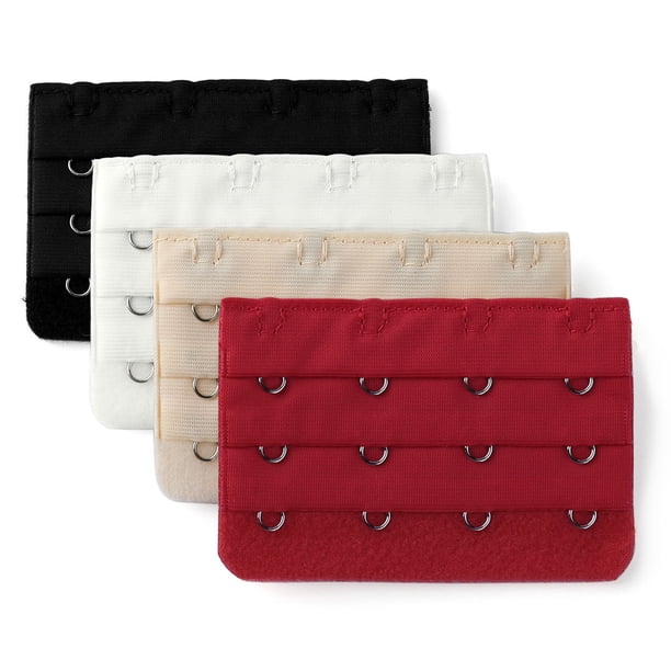 Par 4 Gancho Brassiere La Correa Del Sujetador Extensores Damas Multicolor-4-pcs Talla única