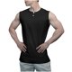thumbnail image 2 of pstuiky Camisetas sin mangas para hombre, Camisa informal de color liso con cuello en V y botones sin mangas para hombre Tops elegantes para mujer xxl, 2 of 5