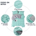 thumbnail image 6 of HIG Reversible Lightweight Comforter Set - All Season Down Alternative Comforter Queen Summer Duvet Insert Blue Quilted Bedding Comforters with Corner Tabs Full/Queen Size Aqua Blue/Light Grey, 6 of 8