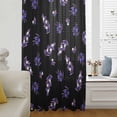 thumbnail image 6 of Purple Olive Fruits Sheer Curtains 54 Inches Long, Spring Farm Branches Leaves Plants Black Light Filering Curtains, Breathable Simi Curtain Privacy Drapes for Kitchen Bathroom Small Window Treatment, 6 of 9