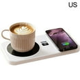 thumbnail image 1 of Coffee Mug Warmer, 2 in 1 Phone Wireless Charger Drink Heating, 3 Heat Settings, Temperature Controlled, 8H Auto Off, Candle Warmer, USB Heating Coaster Warmer with Touch Tech for Coffee, Milk and Tea, 1 of 8