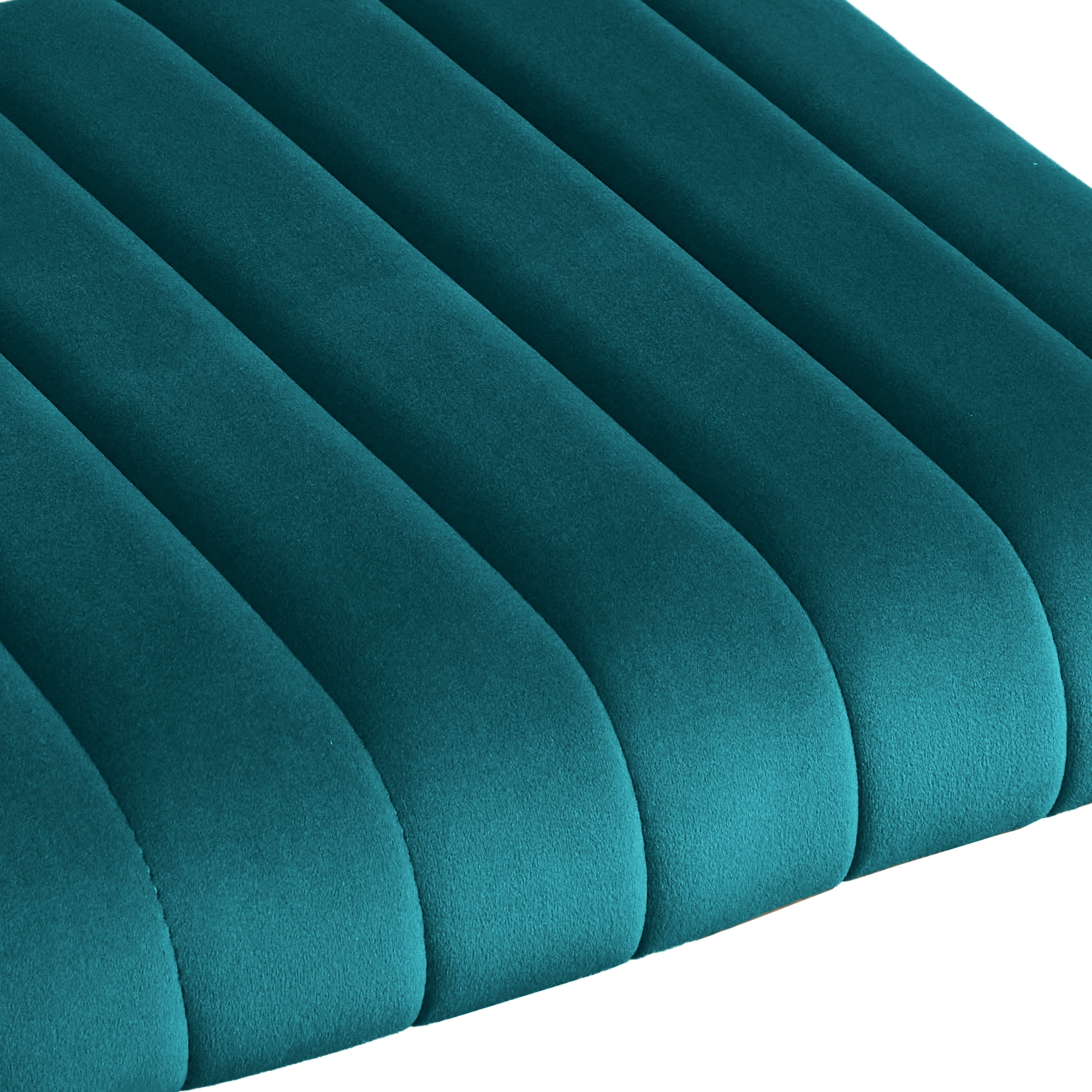 ONEVOG 24"H Counter Height Bar Stools Set of 2, Modern Velvet Upholstered Stool with Black Metal Legs for Kitchen Island, Teal