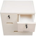 thumbnail image 5 of 5 Tier Lockable Storage Cabinet Plastic Storage Cabinet with 6 Drawers Vertical Clothes Storage Cabinet with Wheels Storage Cabinet for Bedroom Office Living Room Beige Color19.7" x 13.8" x 40.2", 5 of 7