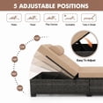 thumbnail image 4 of IdealHouse PE Rattan Outdoor Chaise Lounge, 5-Position Adjustable Backrest, Water-Resistant Cushioned Recliner, Sunbathing Chair for Beach, Yard, Poolside, 4 of 6