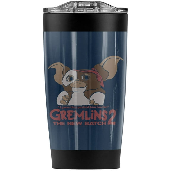 Gremlins Pushed Too Far Stainless Steel Tumbler 20 oz Coffee Travel Mug/Cup, Vacuum Insulated & Double Wall with Leakproof Sliding Lid | Great for Hot Drinks and Cold Beverages