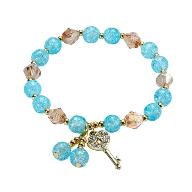 Señoras Multicolor Stretch Pulsera de cuentas Apilable Pulsera de cuentas en capas de cuentas pulsera ajustable Colorido pulsera elástica