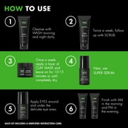 Tiege Hanley Revitalization Skin Care Routine System for Men with Face Serum and Detoxifying Clay Mask, Level 4