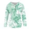 thumbnail image 3 of Women's Hoodies Sweatshirts Fashion Sweatshirt with Casual Long Sleeve Tie-Dye Gradient Printed Hoodie Style for Everyday Comfort Green S, 3 of 6