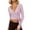 6-Pink, variant on Fshinging Tops for Women Summer T Shirts Tie Wrap Top Long Sleeve Corss Deep V Neck Crop Shirt Slim Fit Dance Yoga Workout Lace Up Slim Trendy Clothes