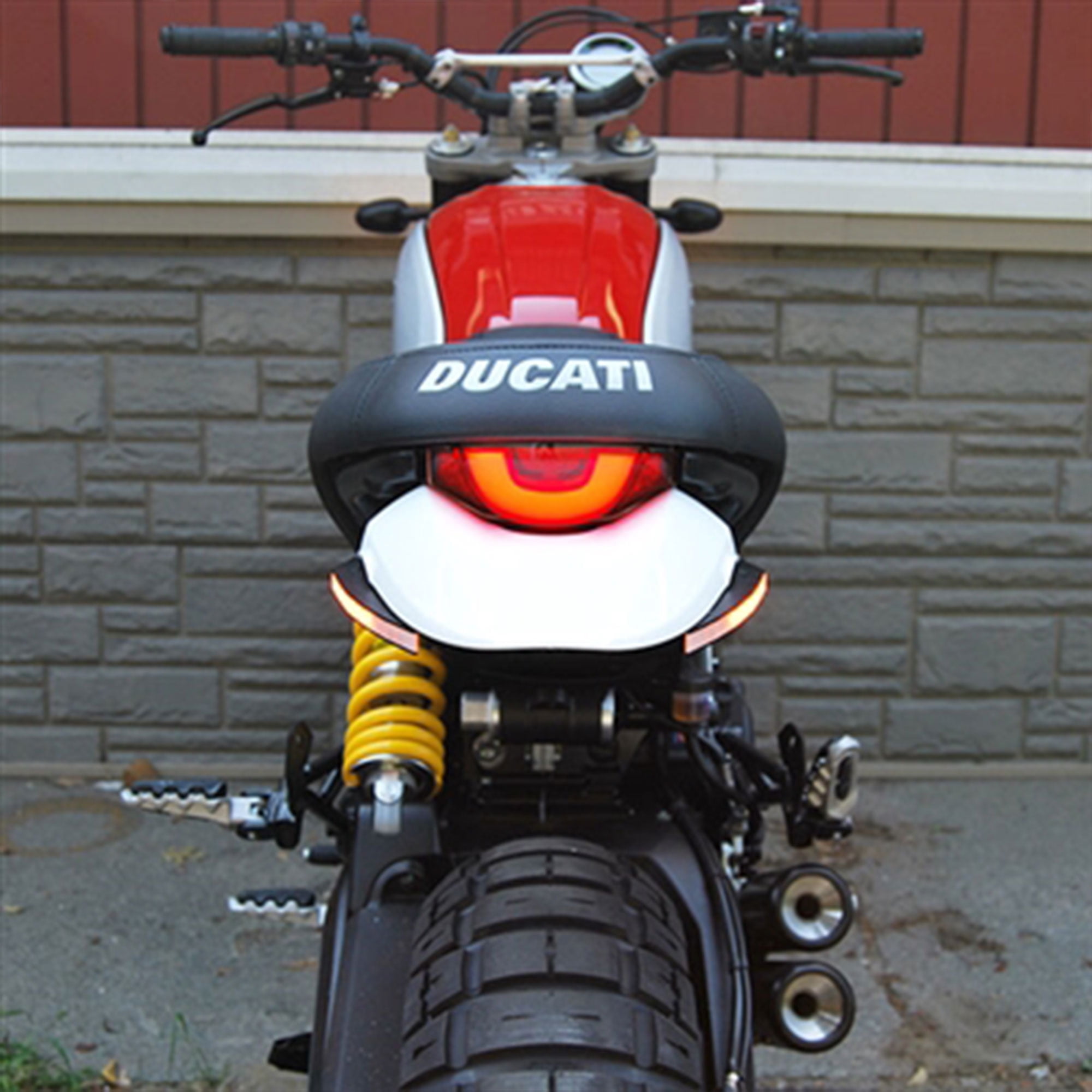 New Rage Cycles Ducati Scrambler Desert Fender Eliminator with Turn Signals