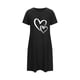 thumbnail image 4 of Camisón corto extragrande para mujer, estampado, cuello redondo y manga corta, de poliéster., 4 of 4