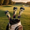 thumbnail image 2 of Uorisanigo Golf Club Head Covers 3 Pieces Bald Eagle American Flag Driver Fairway Wood Hybrid Cover Wood Head Cover Waterproof PU Leather Golf Accessories for Men, 2 of 7