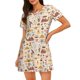 thumbnail image 1 of Easygdp UAE Travel1 Camisón de manga corta para mujer, informal, estampado, 1 of 6