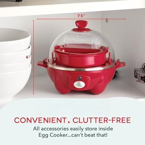 Rapid Egg Cooker: 7 Egg Capacity Electric Egg Cooker for Hard Boiled Eggs, Poached Eggs, Scrambled Eggs, or Omelets.