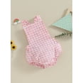 thumbnail image 2 of Bagilaanoe Newborn Baby Girl Rompers Plaid Sleeveless Bodysuit 3M 6M 9M 12M 18M 24M Infant Overalls One Piece Jumpsuit, 2 of 8