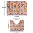 thumbnail image 3 of Yiaed Retro 70s Hippie Print Bathroom Mat Set 2 Pieces Mat Anti-Skid Pad Ultra Soft and Absorbent Bathroom Bath Mat Contour Bath Rugs for Toilet Base, 3 of 6