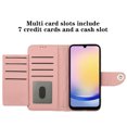 thumbnail image 3 of Allytechgroup Wallet Case for Samsung Galaxy A07, PU Leather Shockproof Protective Flip Cover for Women Girls Slim Kickstand Folio Case with Card Slots Holder Wrist Strap Lanyard, Coralpink, 3 of 5
