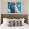 thumbnail image 4 of Hirioo Clear Sky Blue Cat Print Tapestry Lightweight Fabric for Bedroom Aesthetic Home Wall Dorm Décor Living Room Decor 29x37 Inch, 4 of 8
