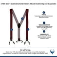 thumbnail image 6 of CTM  Subtle Diamond pattern Y-Back Double Clip-End Suspender (Men), 6 of 6