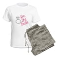 thumbnail image 5 of CafePress - Im The Bride Pajamas - Women's Short Sleeve Print T-Shirt and Pants Light Cotton Pajama Set, 5 of 7