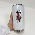 thumbnail image 3 of Personalized 'T' Initial Floral 20oz Tumbler, Stainless Steel Insulated Cup with Lid, Custom Coffee Travel Mug for Women, Birthday, Wedding, Mother's Day, Sister Gift, 3 of 6
