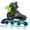 Green, variant on Adjustable Inline Skates for Kids and Adults with Light up Wheels, Roller Skates for Girls and Boys, Skates Men and Women Outdoor and Indoor - Green Large(5M/6W-7.5M/8.5W US)