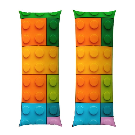 Vsdgher Colorful Building Blocks Body Pillow Cover, Pillowcases with Hidden Zipper Breathable Long Pillow Case (Pillows are not included,20x54 inch)