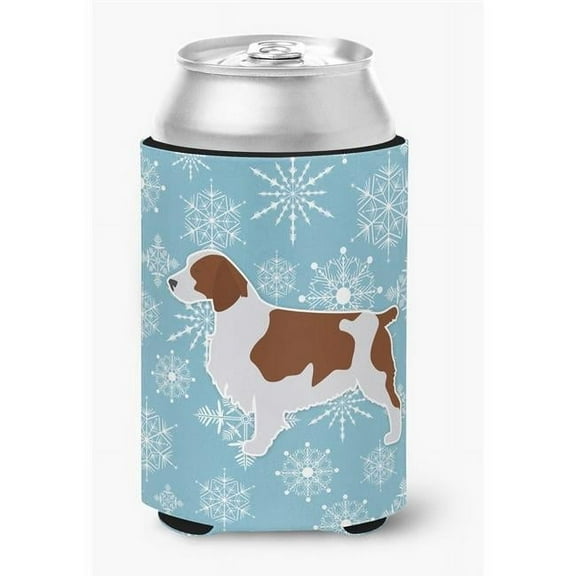 Carolines Treasures BB3500CC Winter Snowflake Welsh Springer Spaniel Can or Bottle Hugger
