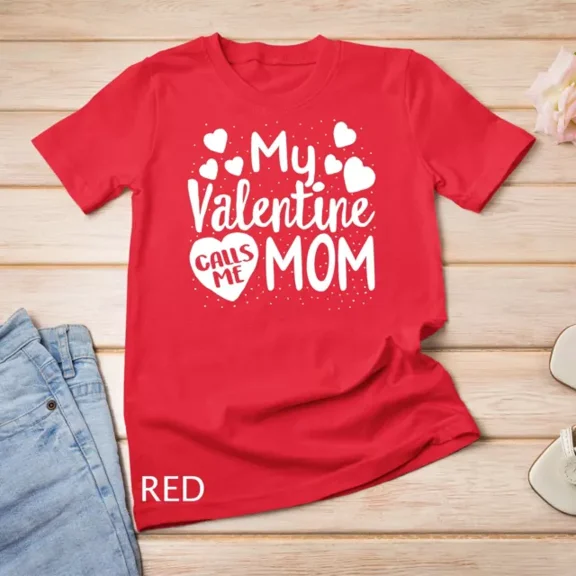 Kiraa Tee With Matching Valentines Day Mother And Son Mom Is My Valentine Unisex T-Shirt