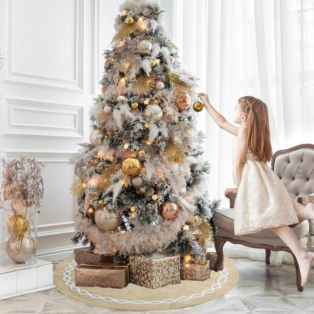 10 Best Burlap Christmas Tree Skirts for 2022 - Rustic Tree Skirts