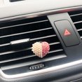 thumbnail image 2 of BEADCEST Car Perfume Solid Heart Shape Pink Rhinestone Air Freshener 2Set for Car, 2 of 7