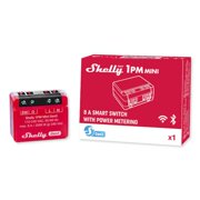 Shelly 1PM Mini Gen3 | WiFi & Bluetooth Smart Switch Relay, 1 Channel 8A with Power Measurement | Home Automation | Compatible with Alexa & Google Home | iOS Android App | No Hub Required