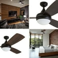 thumbnail image 3 of Prominence Home Calico 52" Bronze Modern Ceiling Fan with 3 Blades, Integrated LED Light Kit, Remote & Reverse Airflow, 3 of 10