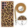 thumbnail image 5 of for Samsung Galaxy S22 Ultra Crossbody Strap Phone Case, Anti-Fall Pattern Clear Design Transparent Soft & Flexible TPU Drop and Shockproof Protective Cover with Adjustable Nylon Neck Strap, Leopard, 5 of 7