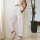 thumbnail image 4 of Pantalón largo con banda en el tobillo Nikou para mujer Pantalón deportivo color puro, 4 of 8
