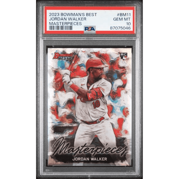 Graded 2023 Topps Bowmans Best Jordan Walker #BM11 Masterpieces Rookie RC Baseball Card PSA 10 Gem Mint