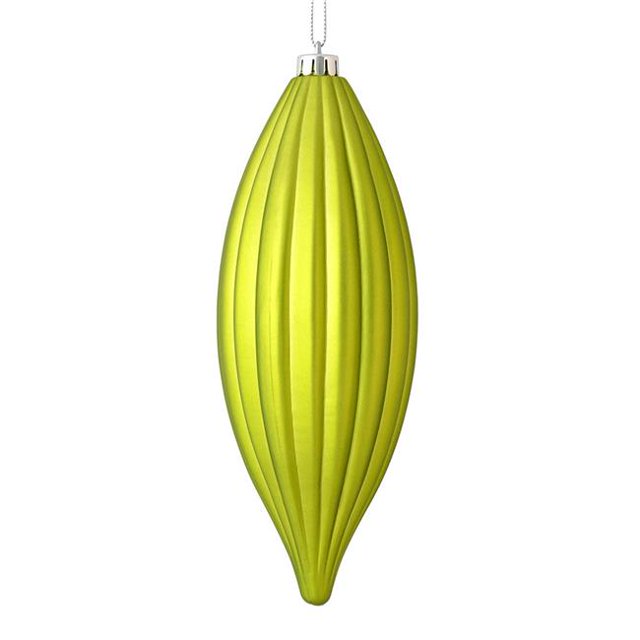Vickerman M183273M 8 in. Lime Matte Line Finial Ornament 4 per Bag