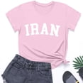 thumbnail image 3 of Camiseta de Manga Corta Impresa de Cuello Alto para las Mujeres, Tops de Cuello Redondo para las Mujeres Mezcla de Poliéster de Spandex de Uso Diario Casual, 3 of 5