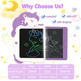 thumbnail image 6 of KiddiTouch LCD Writting Tablet for Kids 10 Inch Erasable Doodle Board Mess Free Drawing Pad for Girls Educational Toys 3-8 Years Old Girls Birthday Gift (Purple), 6 of 7